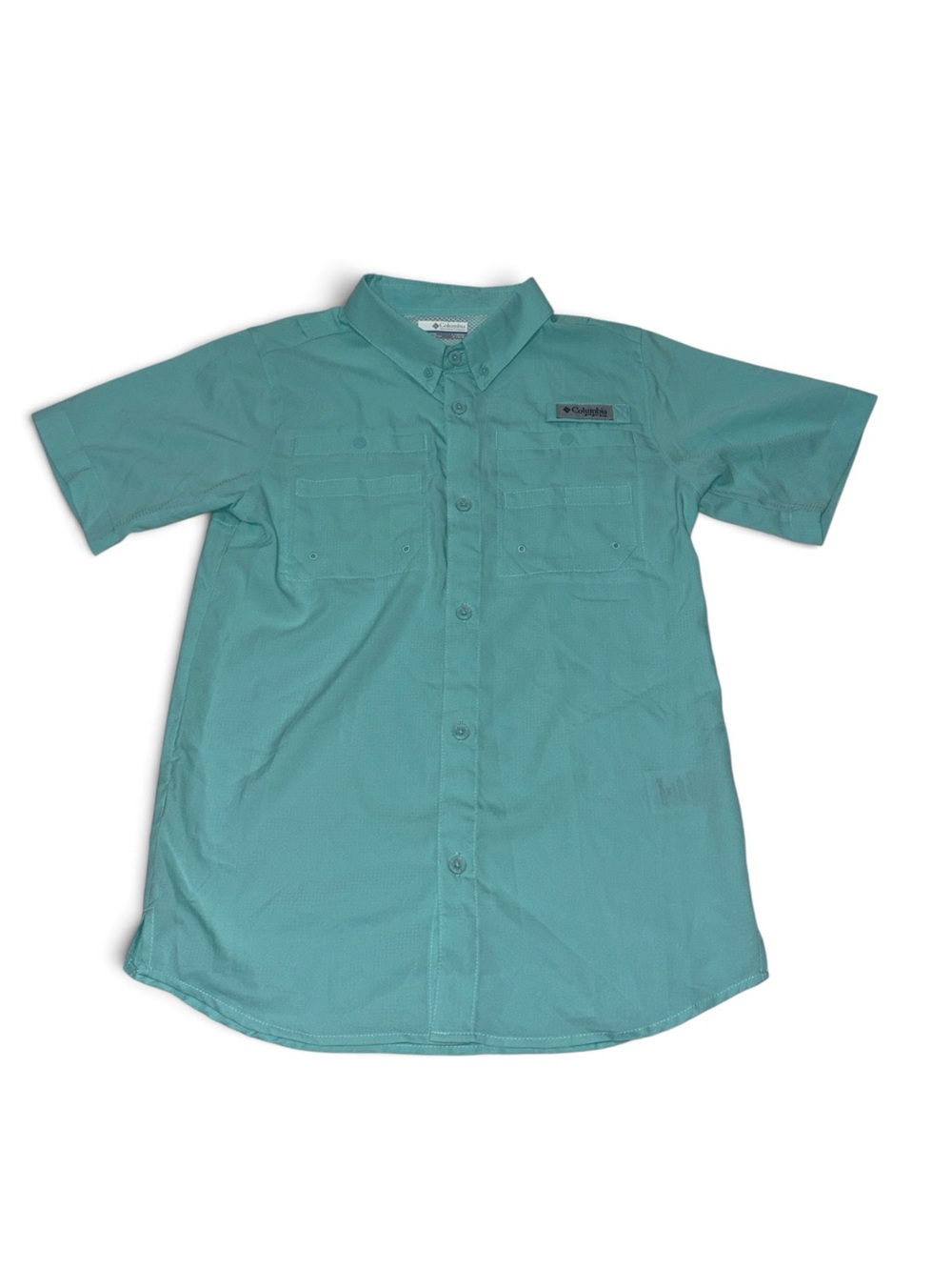 Columbia PFG Omni-Shade Youth Large (14/16) Short-Sleeve Button Down Shirt
